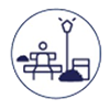 park space near bus icon