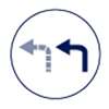 less left turns icon