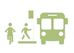 bike ped bus icon